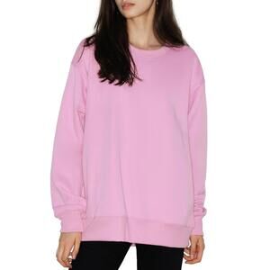 Cozy Pink Crewneck Sweatshirt- Size M- Oversized, Cozy